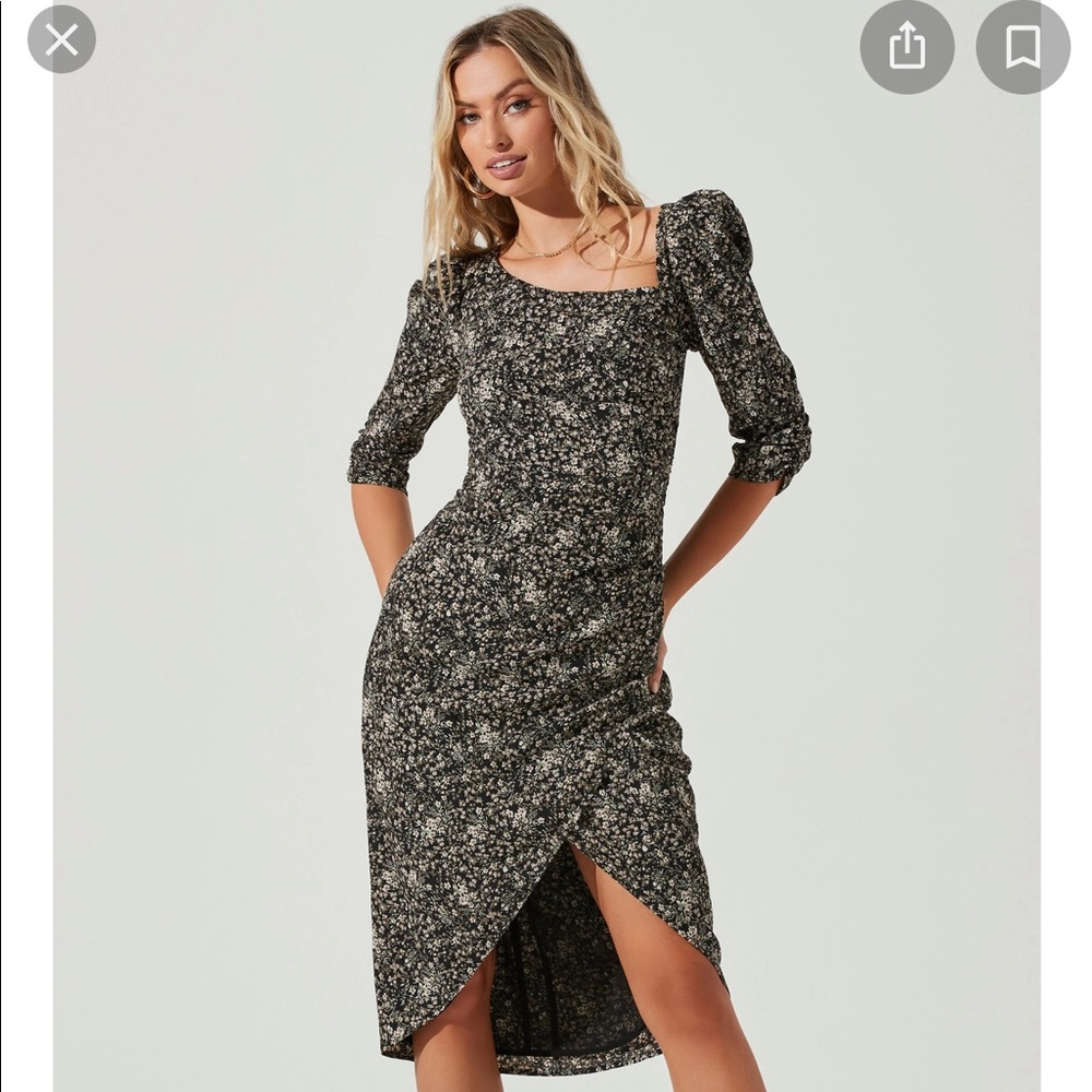 ASTR the label asymmetrical neck dress